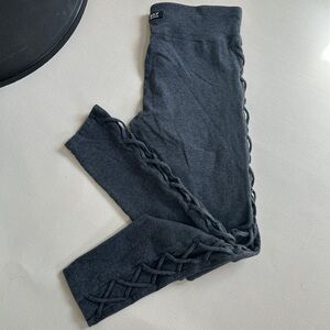 MARC NEW YORK Athleisure High-Waist Leggings with Side Lattice Detail